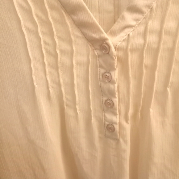 Apt. 9 Cream colored sheer blouse XL - Picture 2 of 3